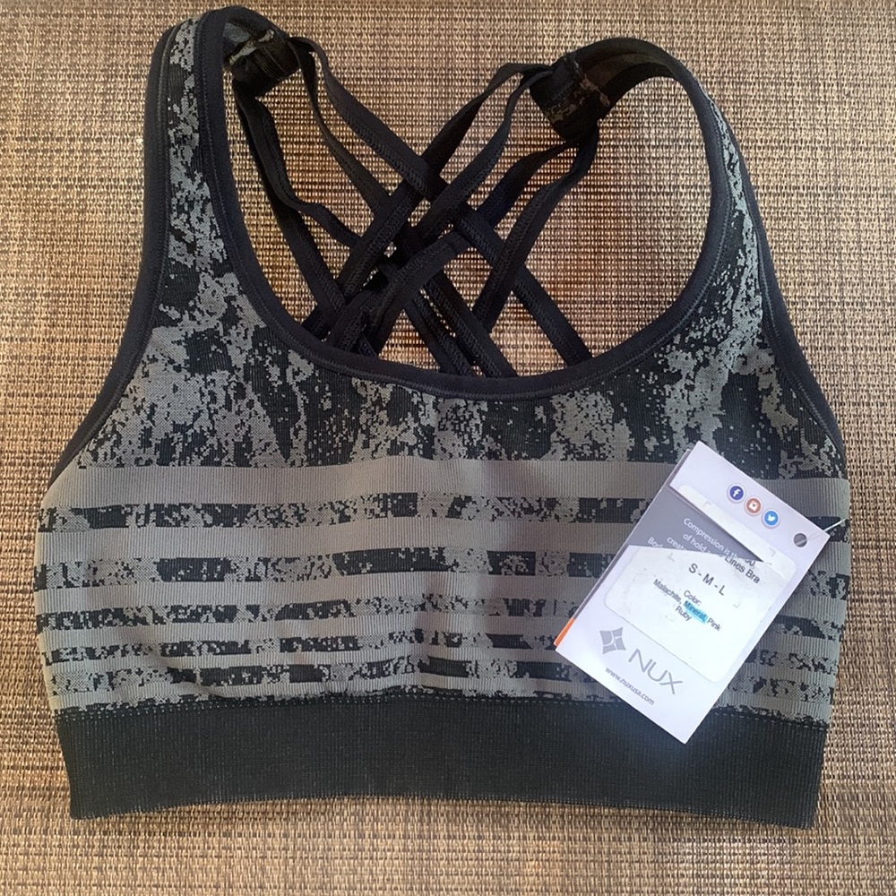 NWT NUX USA Along The Lines Bra color mineral - Picture 3 of 12